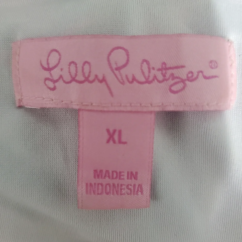 Lilly Pulitzer Bristol navy green Tiger Palm beaded sleeveless sheath dress XL - Picture 10 of 13